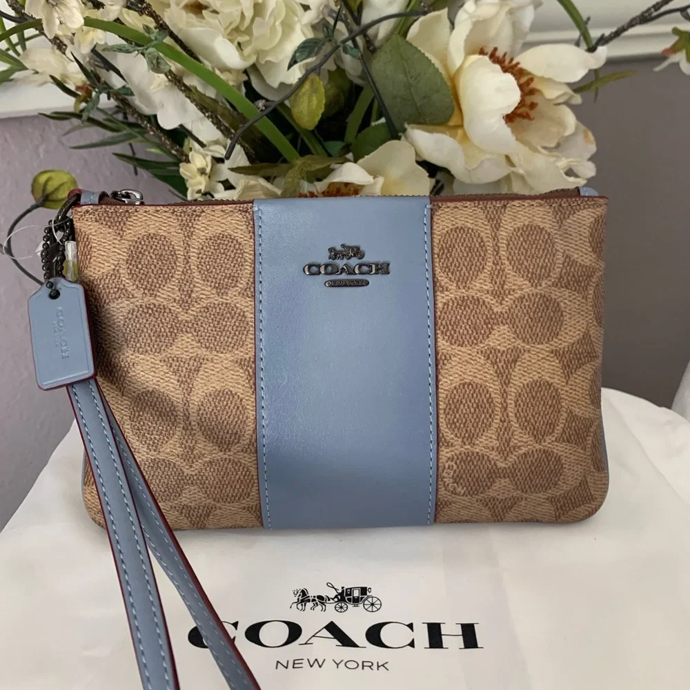 Coach monogram Print Wristlet /Clutch